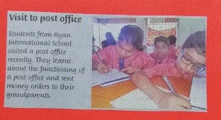 Visit to Post Office - Ryan International School, Sriperumbudur